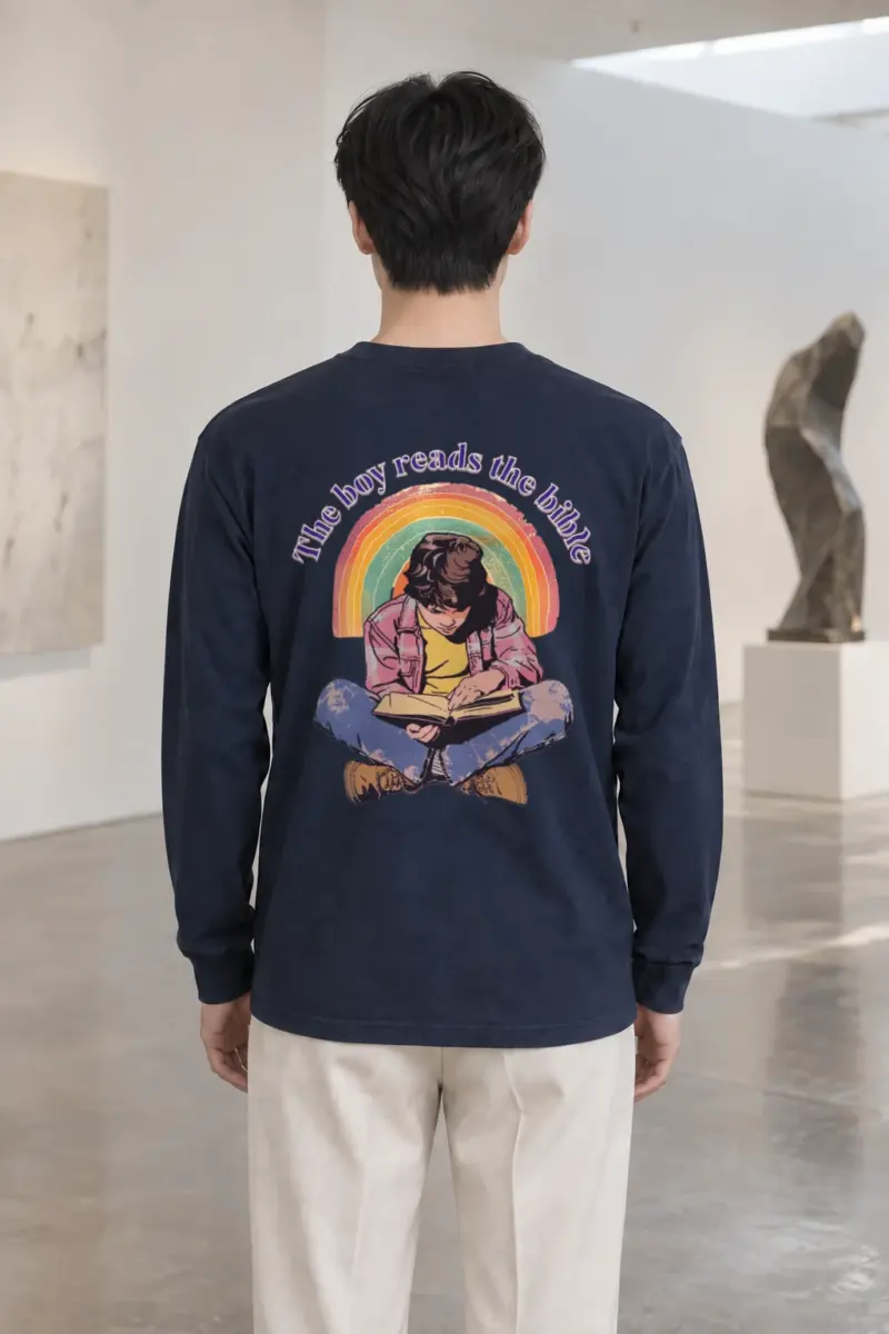 "The Boy Reads The Bible" Unisex Longsleeve T-shirt | Gildan 2400