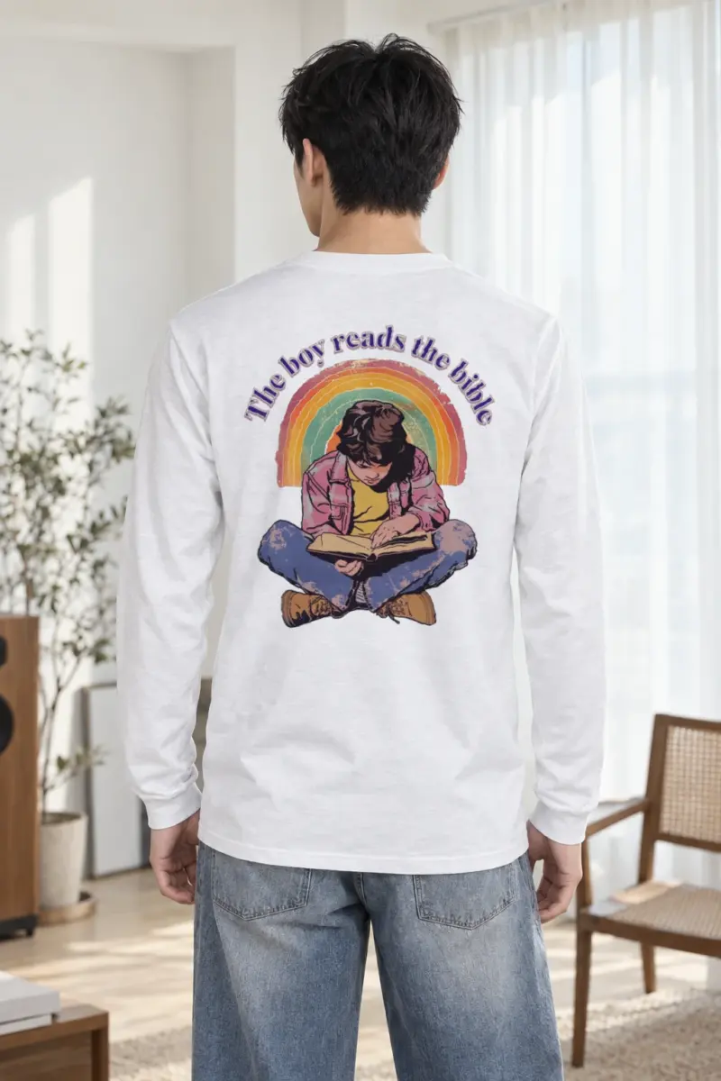 "The Boy Reads The Bible" Unisex Longsleeve T-shirt