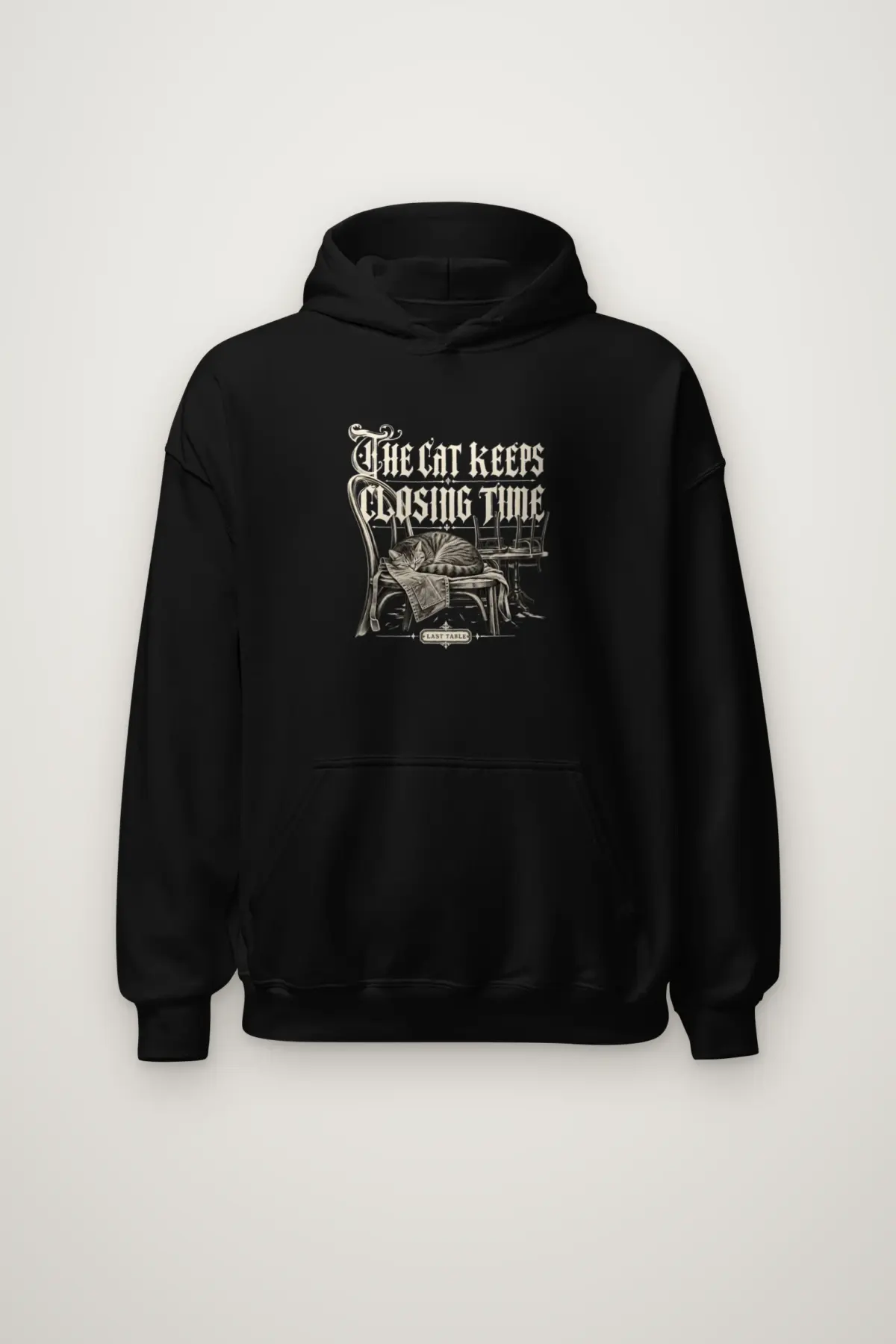"The Cat Keeps Closing Time" Heavy Blend Unisex Pullover Hoodie