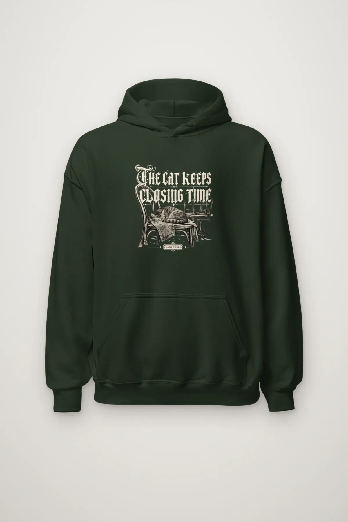 "The Cat Keeps Closing Time" Heavy Blend Unisex Pullover Hoodie