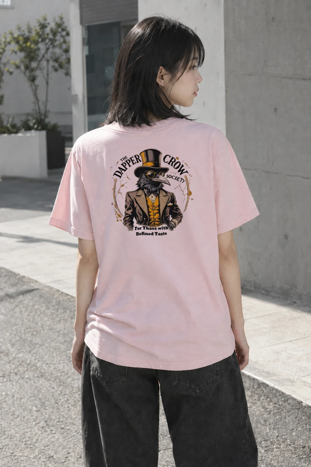 "The Dapper Crow Society" Heavyweight Unisex Crewneck T-shirt | Gildan 5000