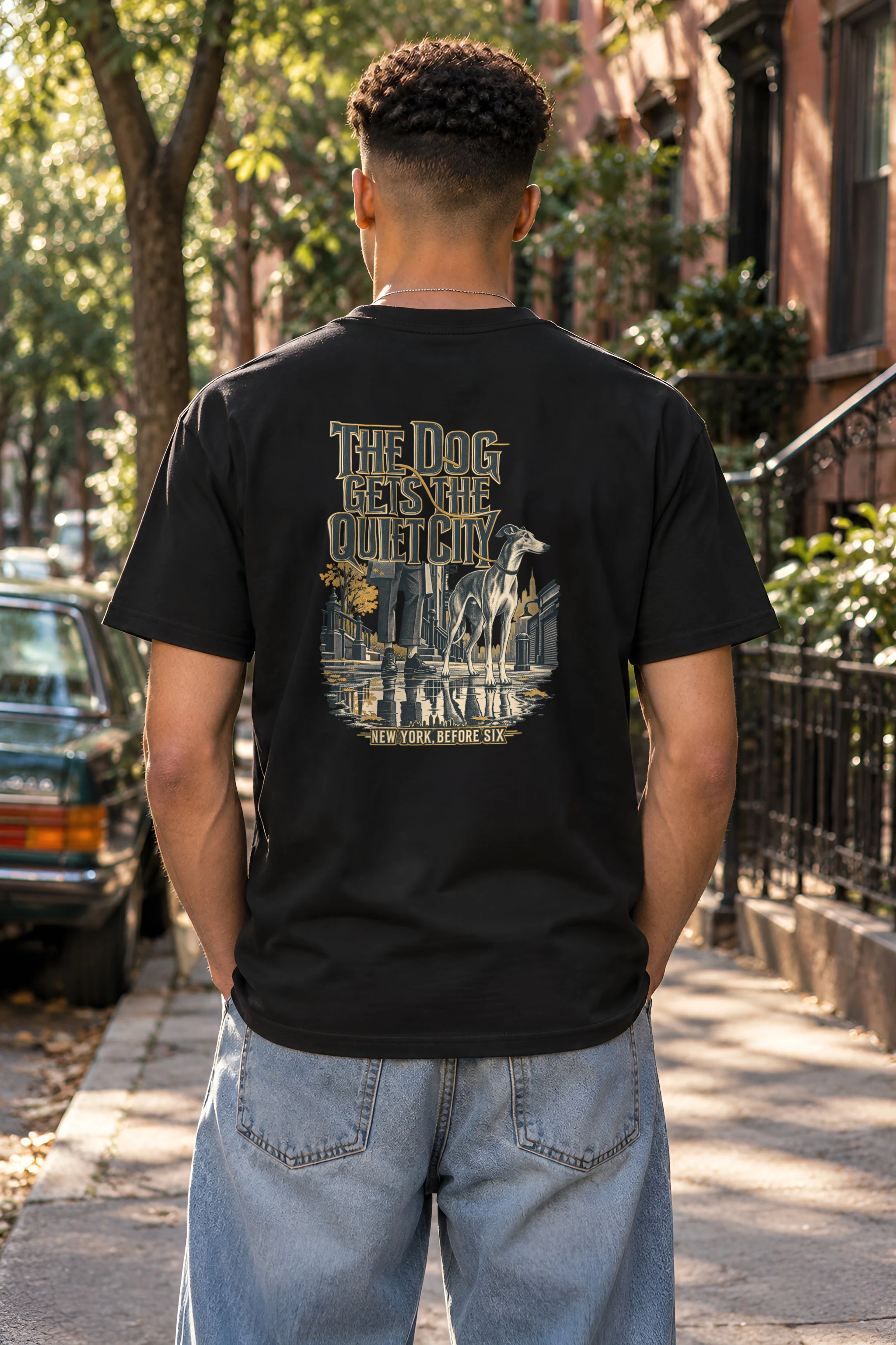 "The Dog Gets the Quiet City" Heavyweight Unisex Crewneck T-shirt