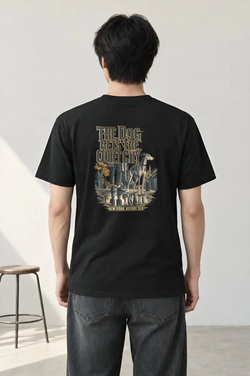 "The Dog Gets the Quiet City" Heavyweight Unisex Crewneck T-shirt