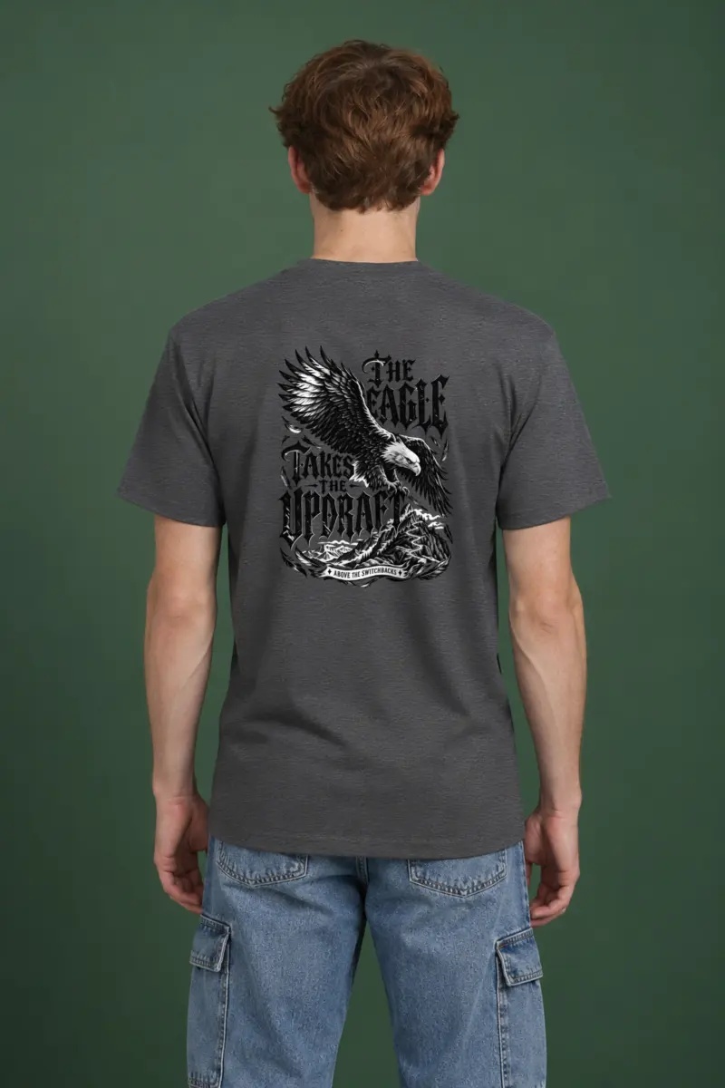 "The Eagle Takes the Updraft" Heavyweight Unisex Crewneck T-shirt