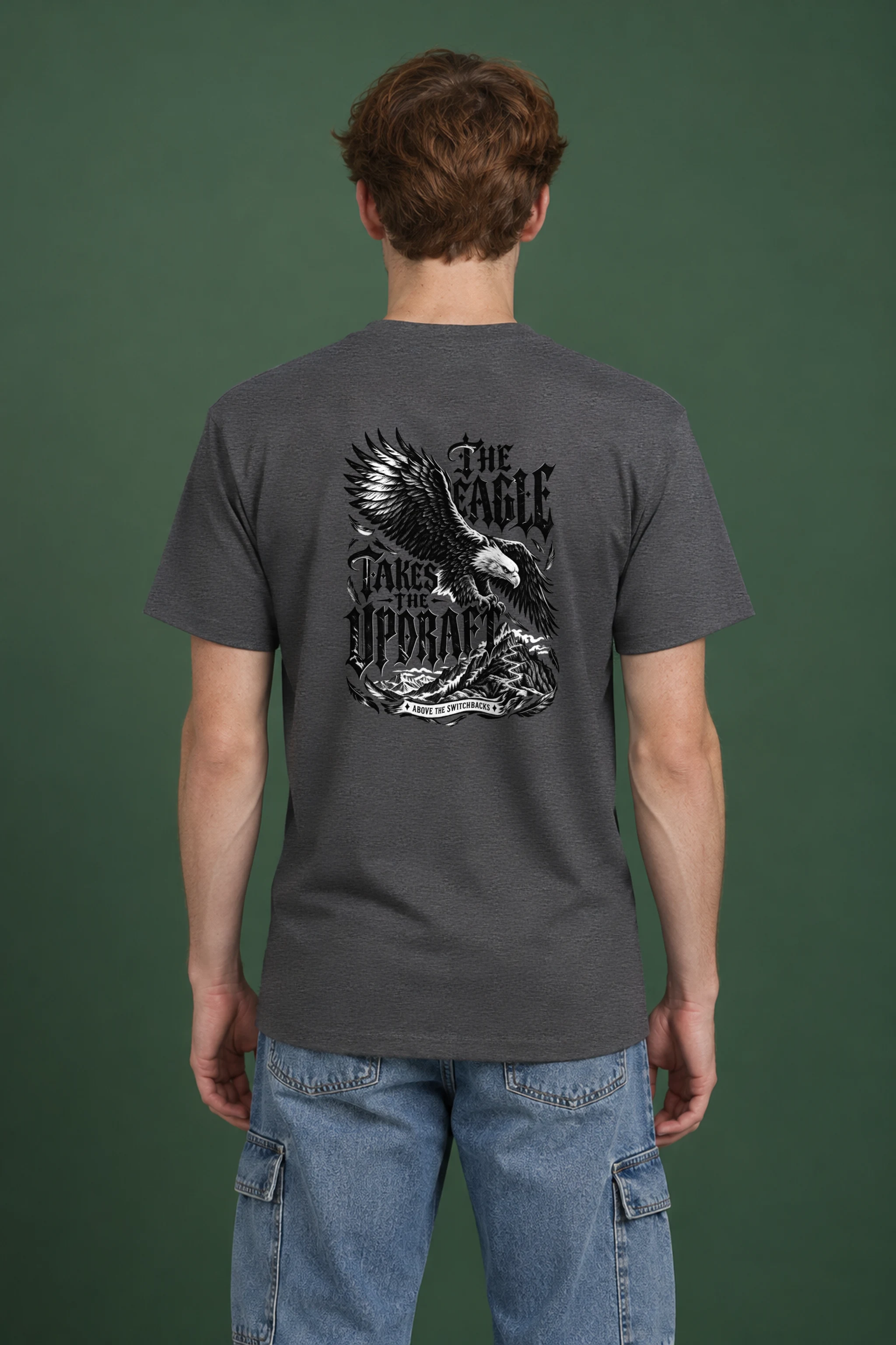 "The Eagle Takes the Updraft" Heavyweight Unisex Crewneck T-shirt