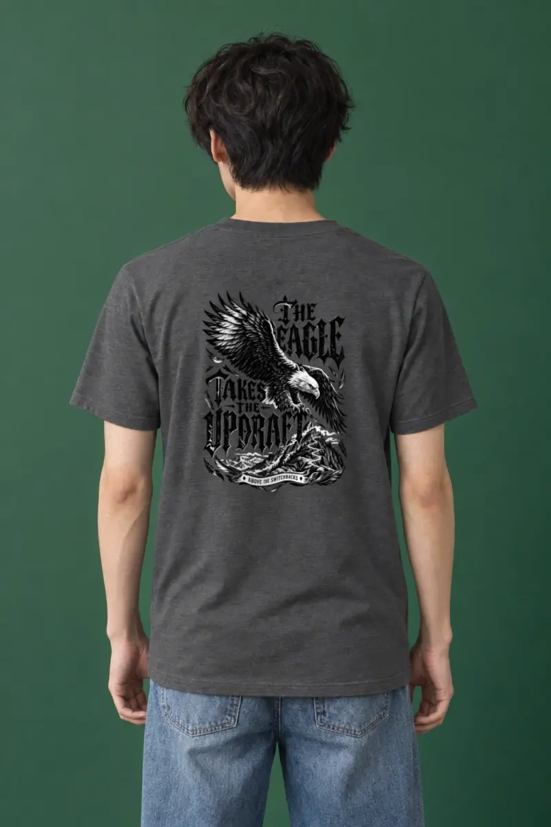 "The Eagle Takes the Updraft" Heavyweight Unisex Crewneck T-shirt