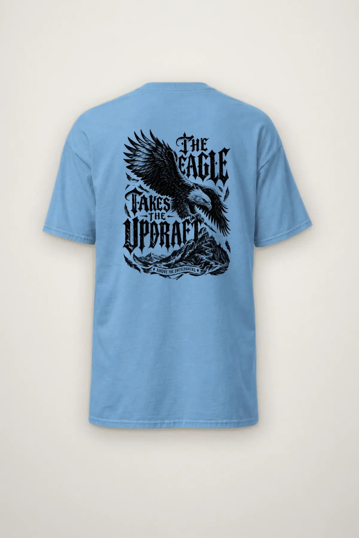 "The Eagle Takes the Updraft" Heavyweight Unisex Crewneck T-shirt