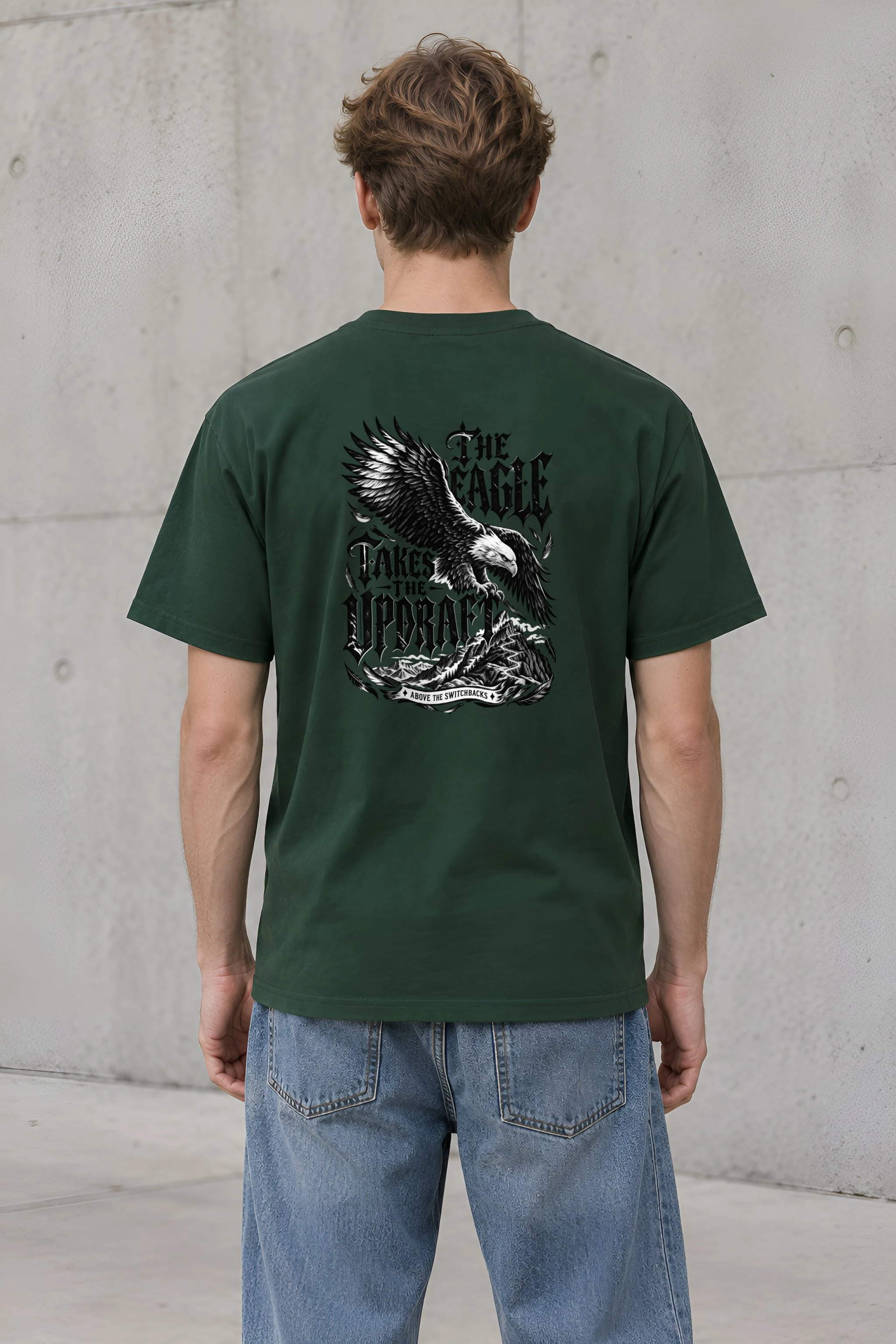 "The Eagle Takes the Updraft" Heavyweight Unisex Crewneck T-shirt