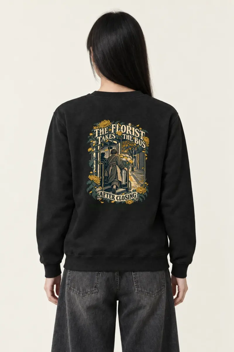 "The Florist Takes the Bus" Heavy Blend Unisex Crewneck Sweatshirt