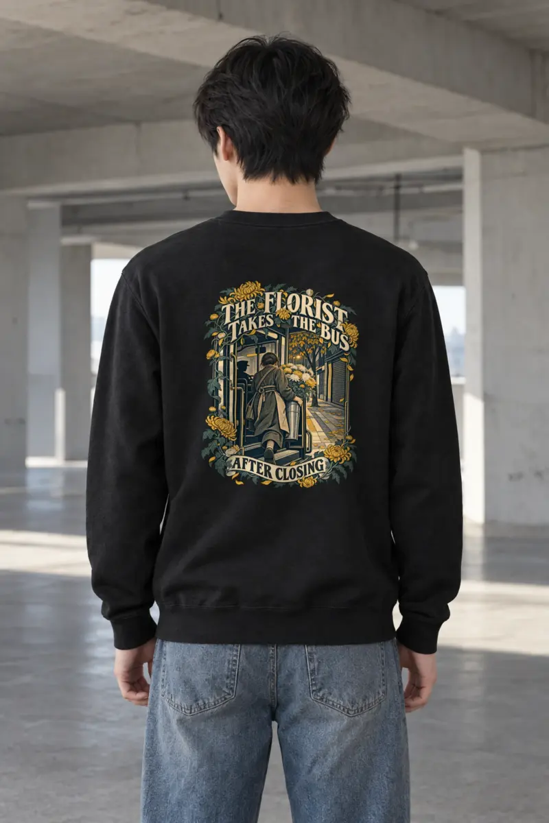 "The Florist Takes the Bus" Heavy Blend Unisex Crewneck Sweatshirt