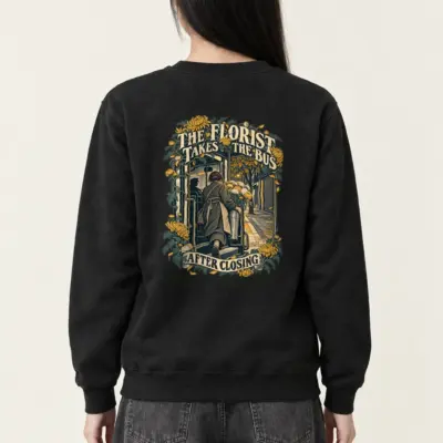 "The Florist Takes the Bus" Heavy Blend Unisex Crewneck Sweatshirt