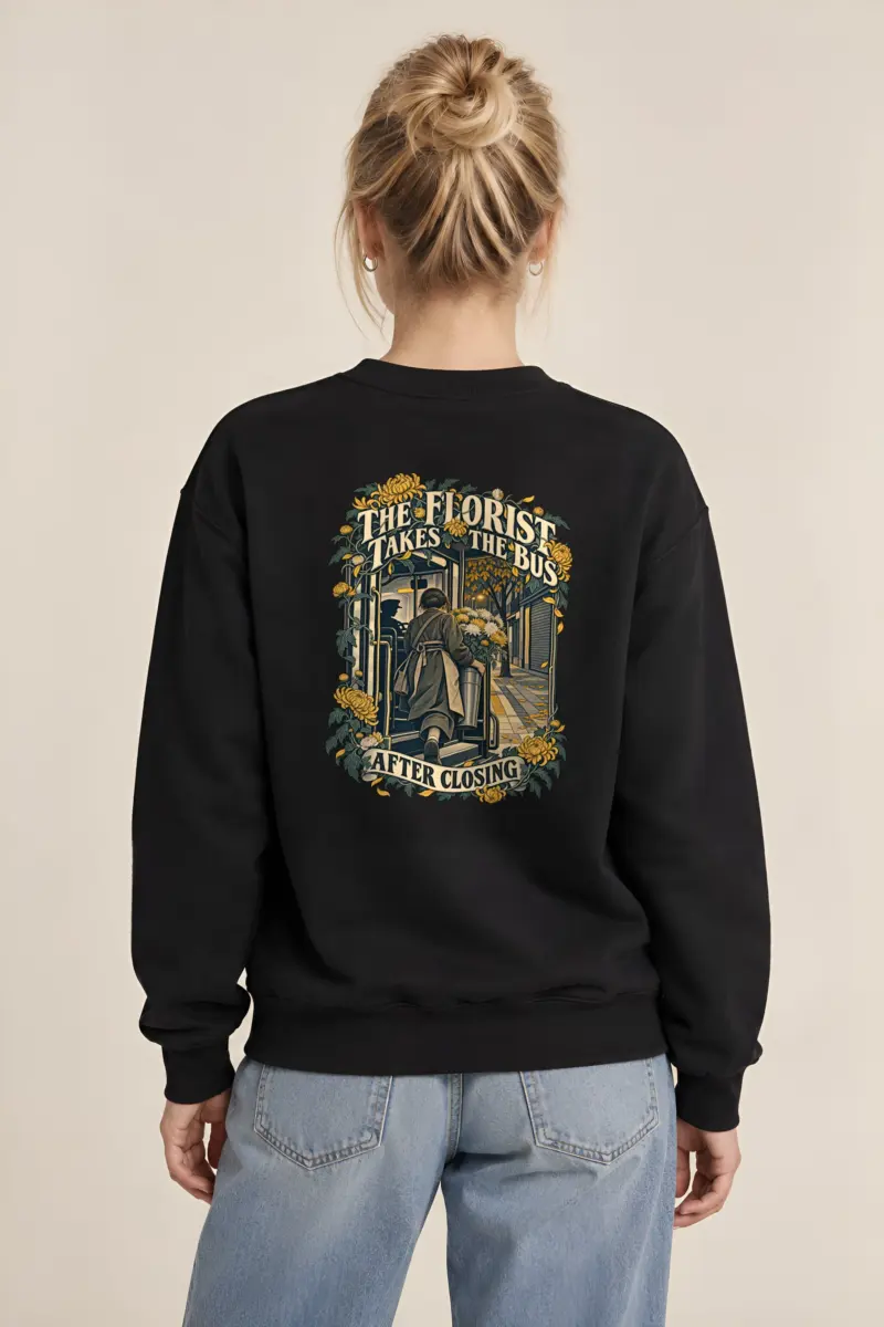"The Florist Takes the Bus" Heavy Blend Unisex Crewneck Sweatshirt
