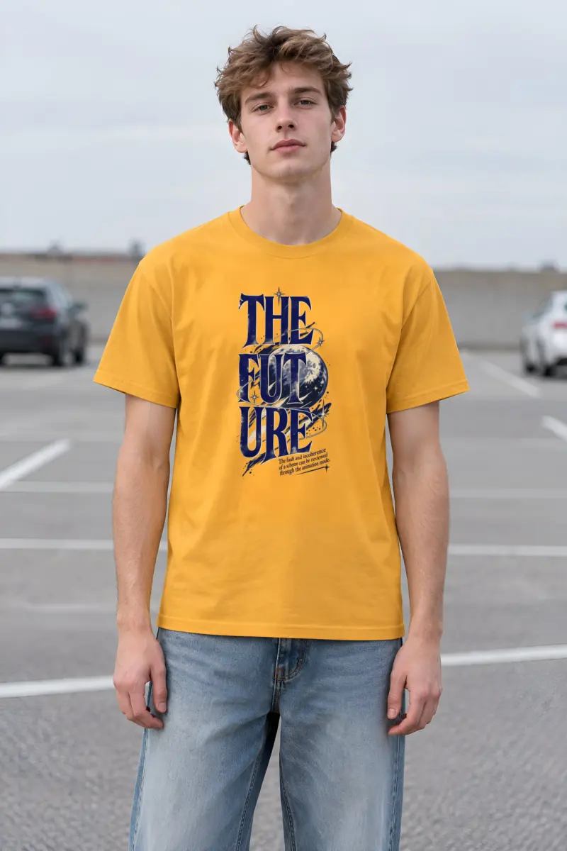 "The Future Orbit" Heavyweight Unisex Crewneck T-shirt