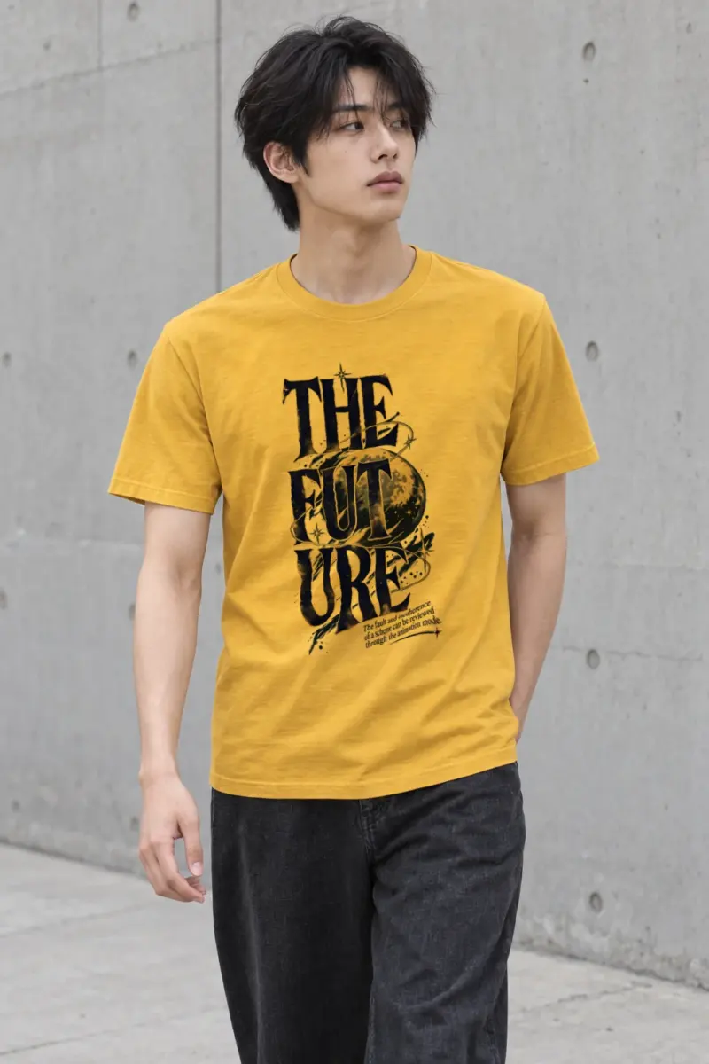 "The Future Orbit" Heavyweight Unisex Crewneck T-shirt | Gildan 5000