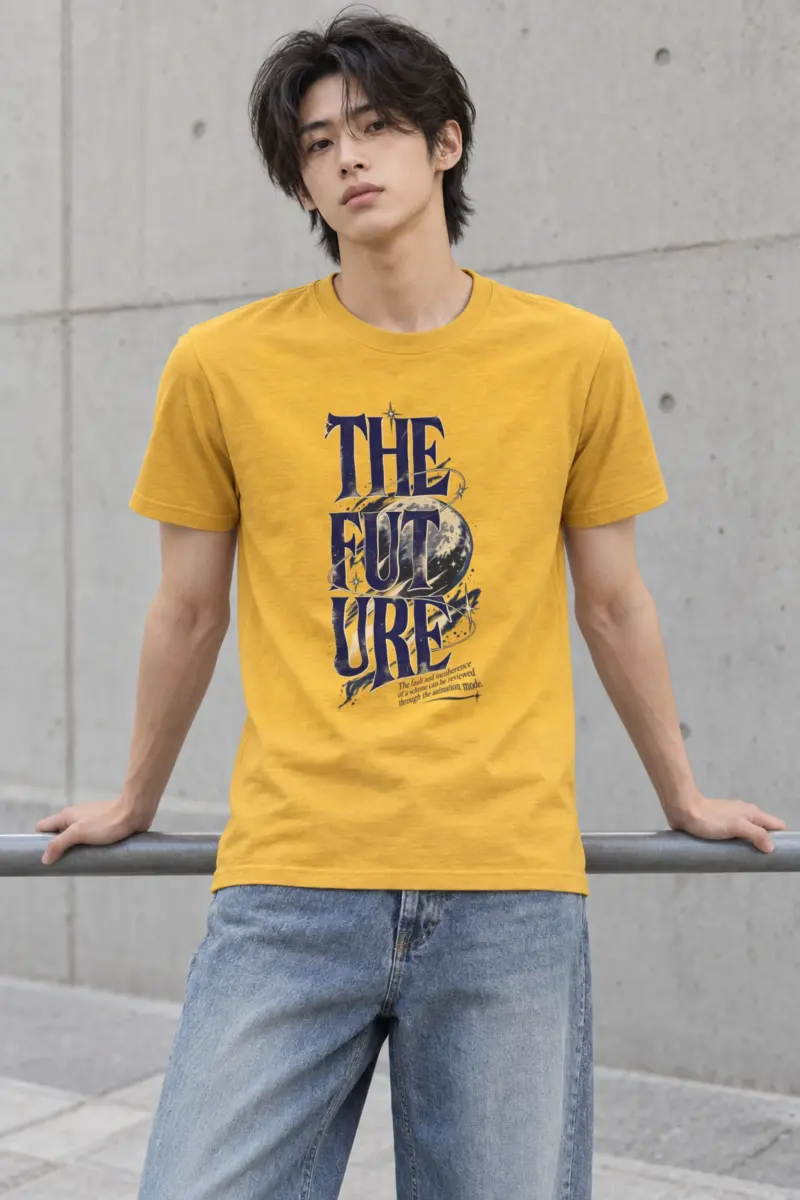 "The Future Orbit" Heavyweight Unisex Crewneck T-shirt