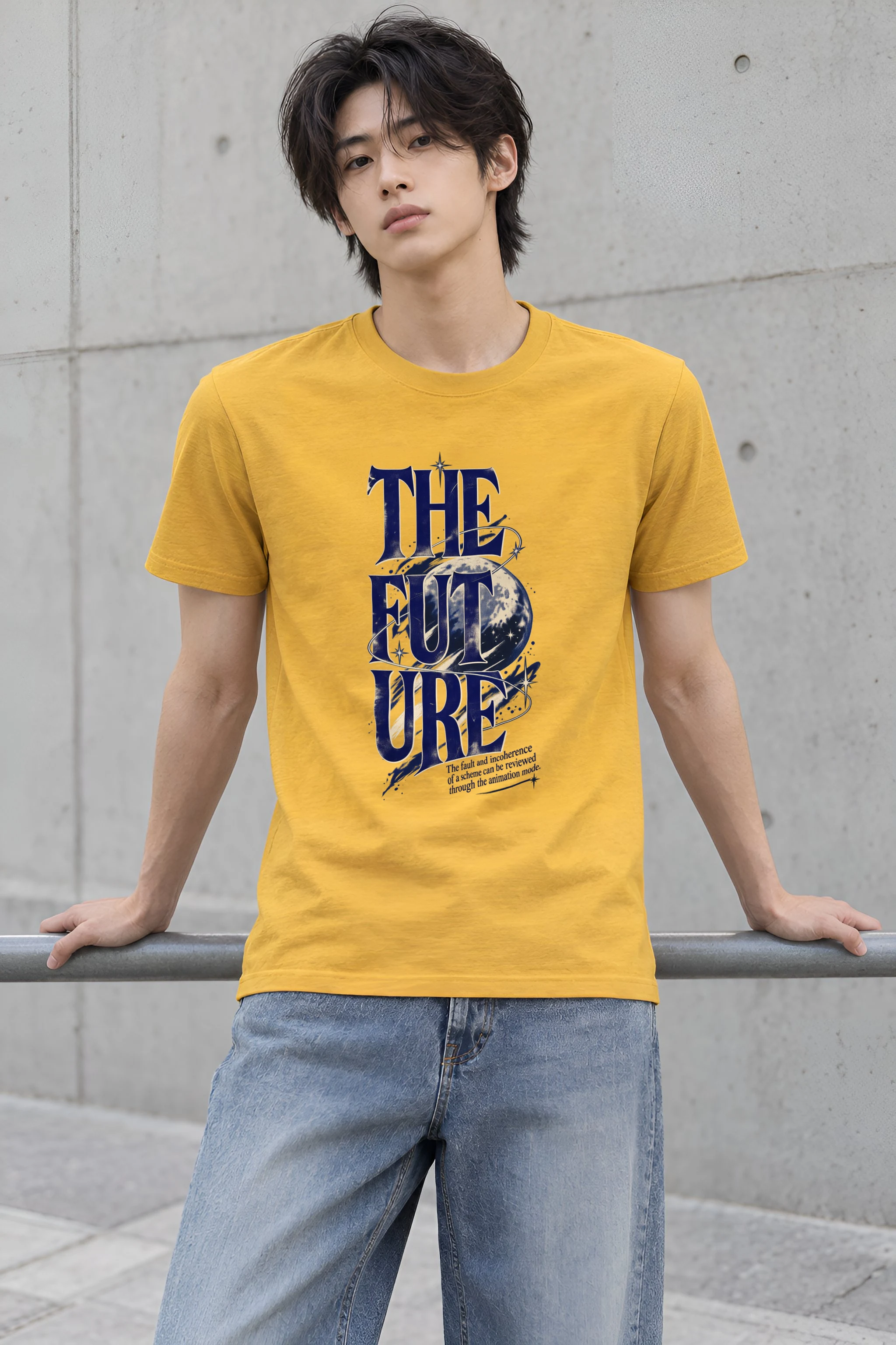 "The Future Orbit" Heavyweight Unisex Crewneck T-shirt