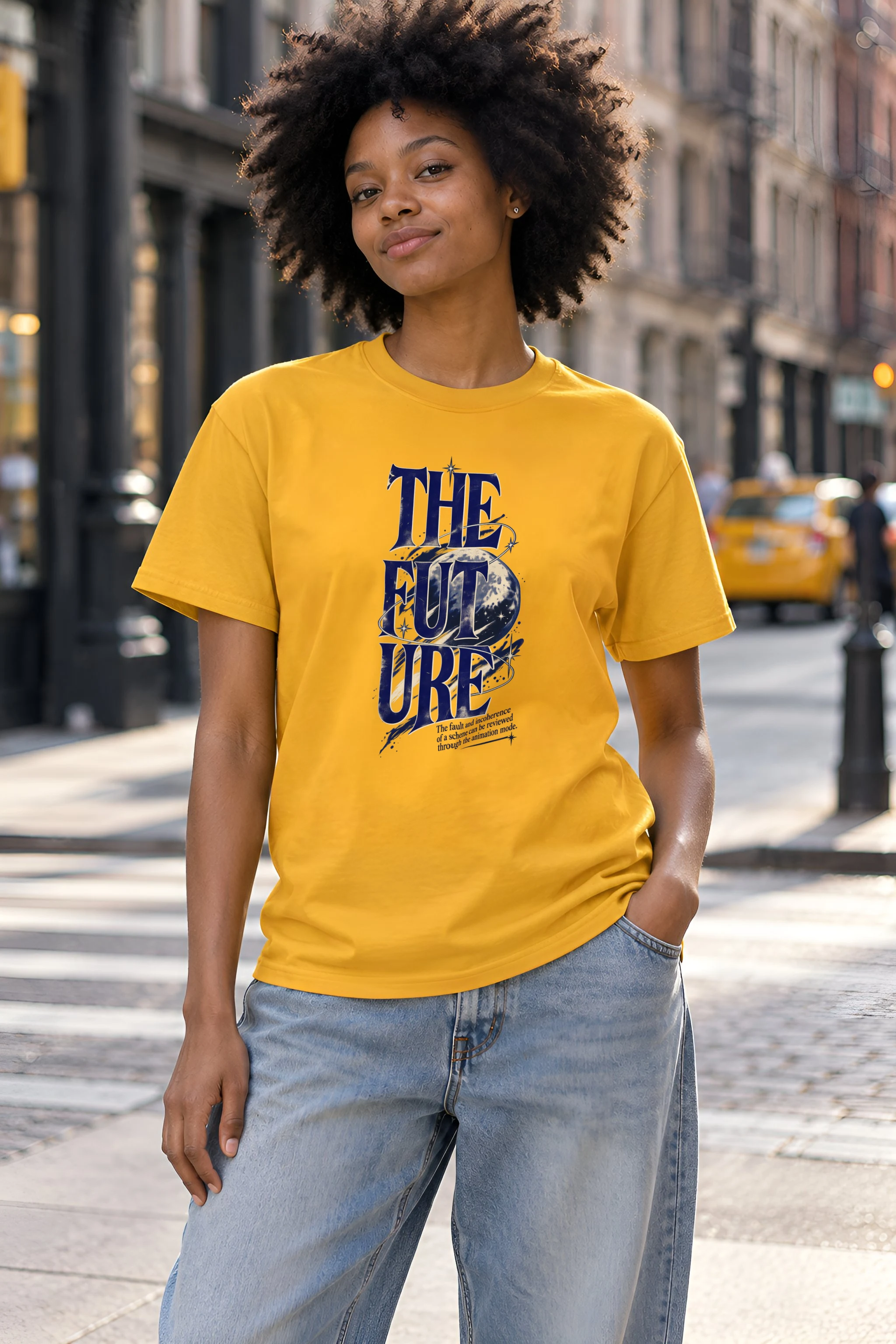 "The Future Orbit" Heavyweight Unisex Crewneck T-shirt