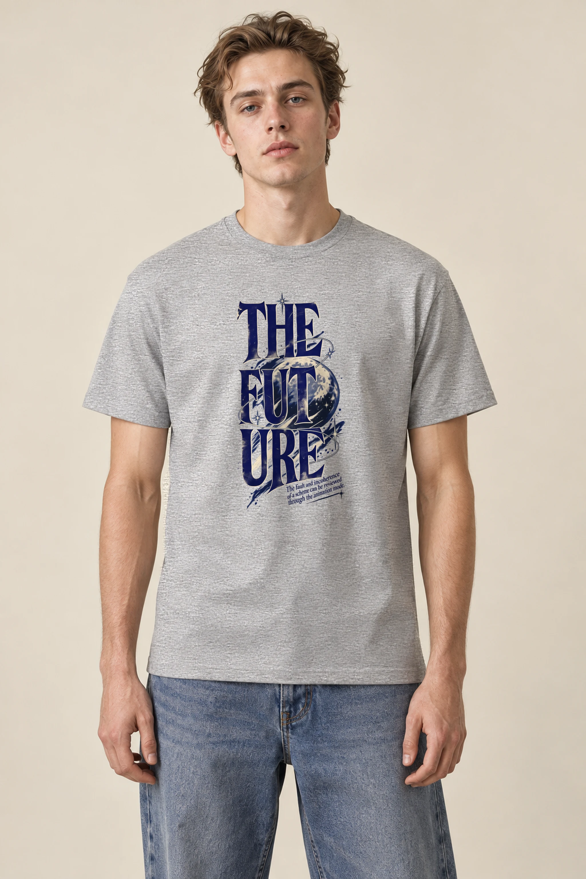 "The Future Orbit" Heavyweight Unisex Crewneck T-shirt