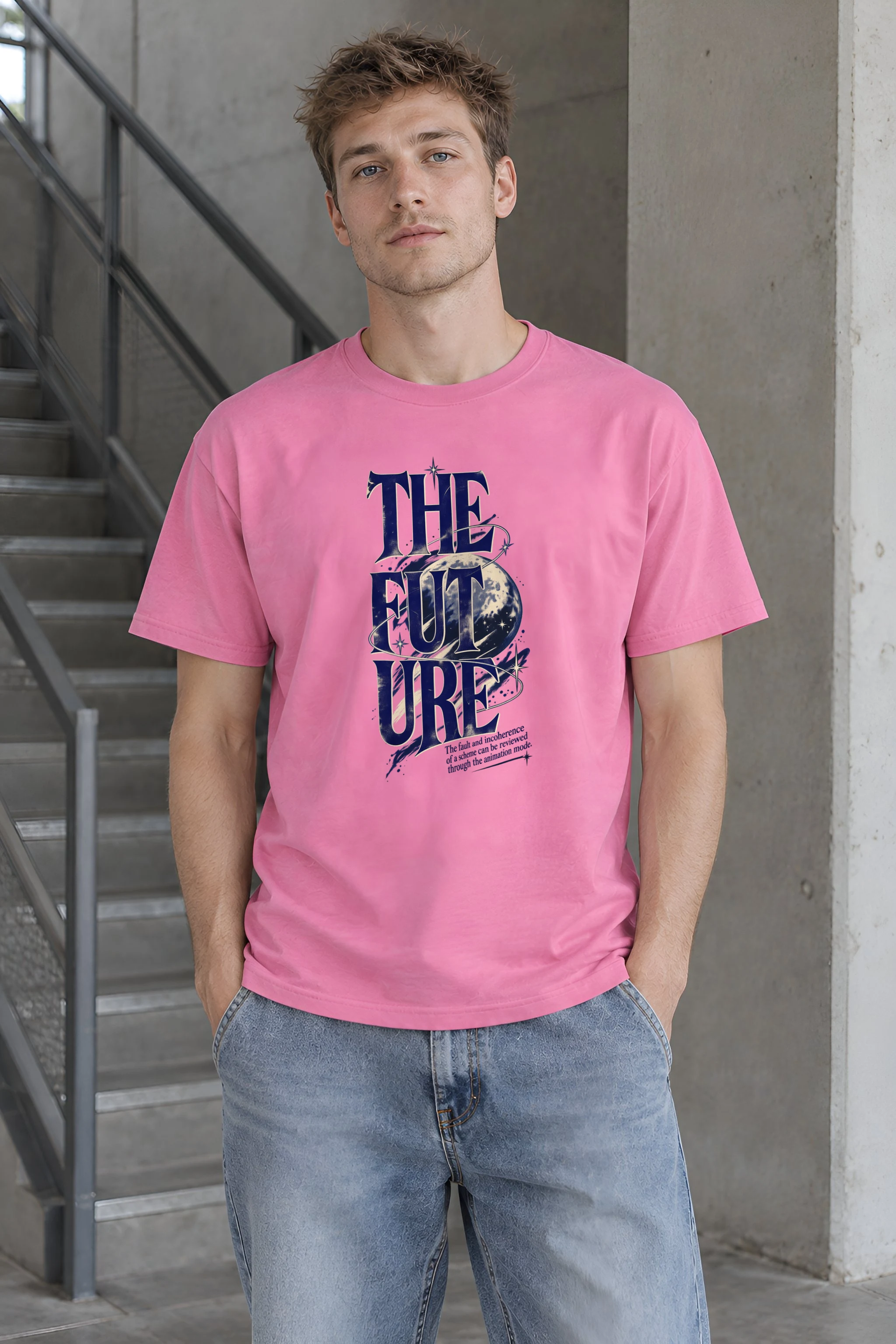 "The Future Orbit" Heavyweight Unisex Crewneck T-shirt