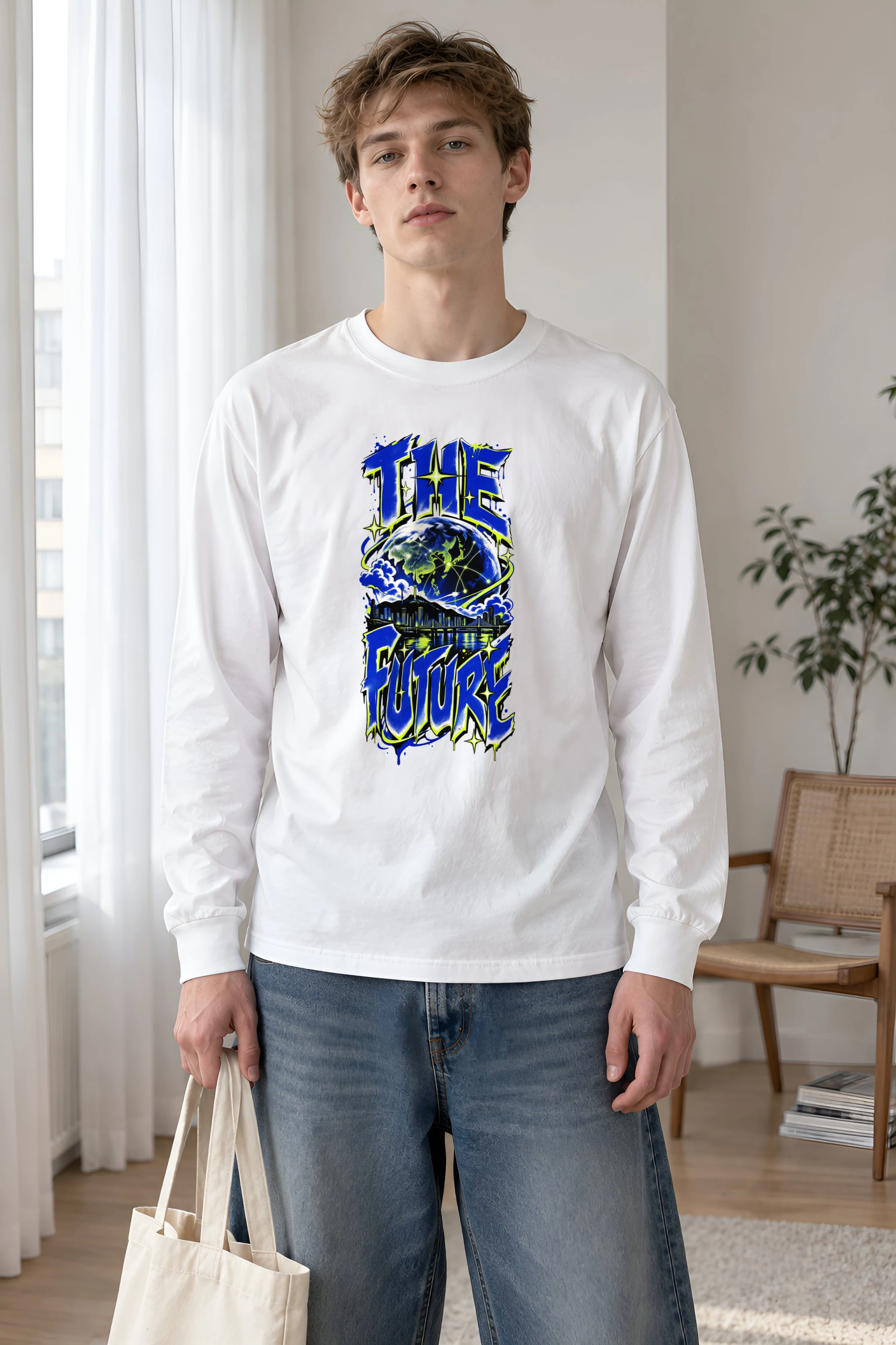 "Networked Horizons" Unisex Longsleeve T-shirt
