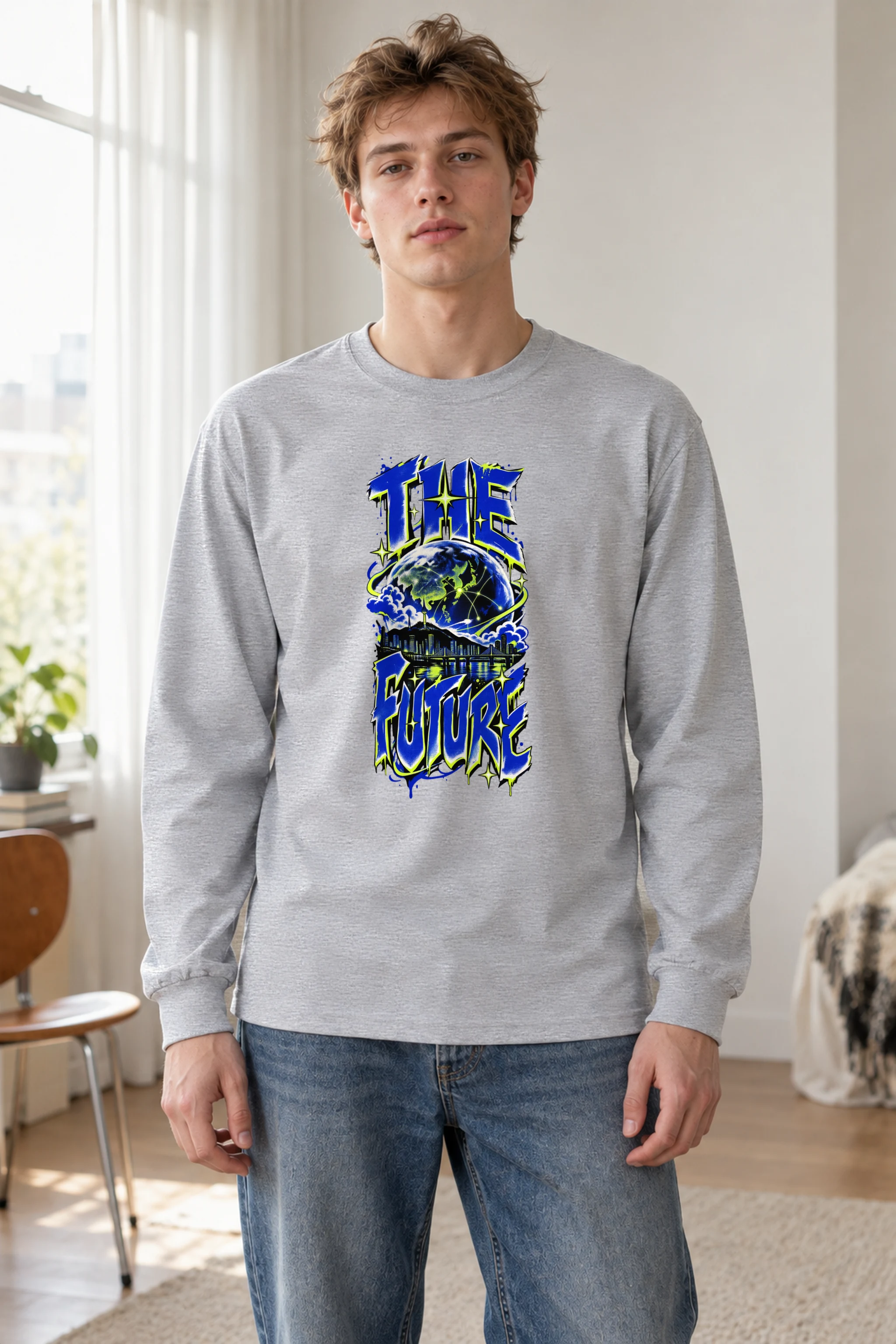 "Networked Horizons" Unisex Longsleeve T-shirt