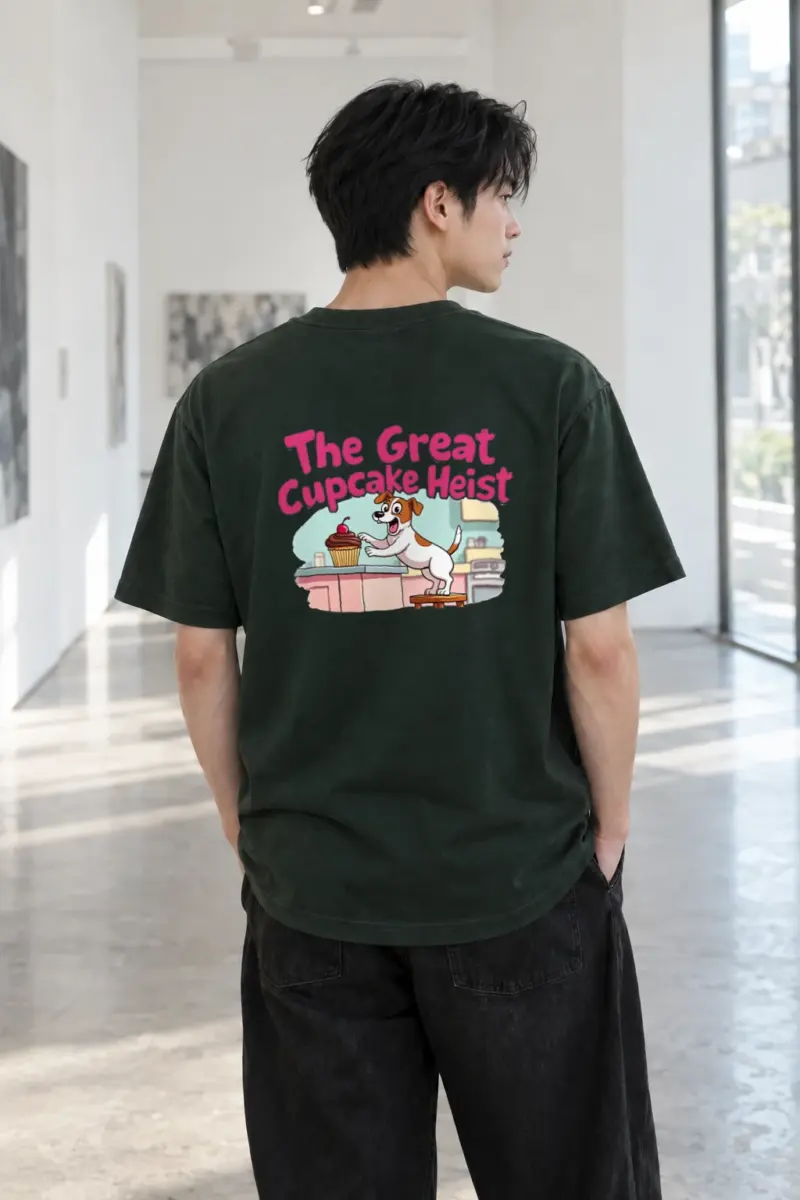 “The Great Cupcake Heist” Heavyweight Unisex Crewneck T-shirt | Gildan 5000
