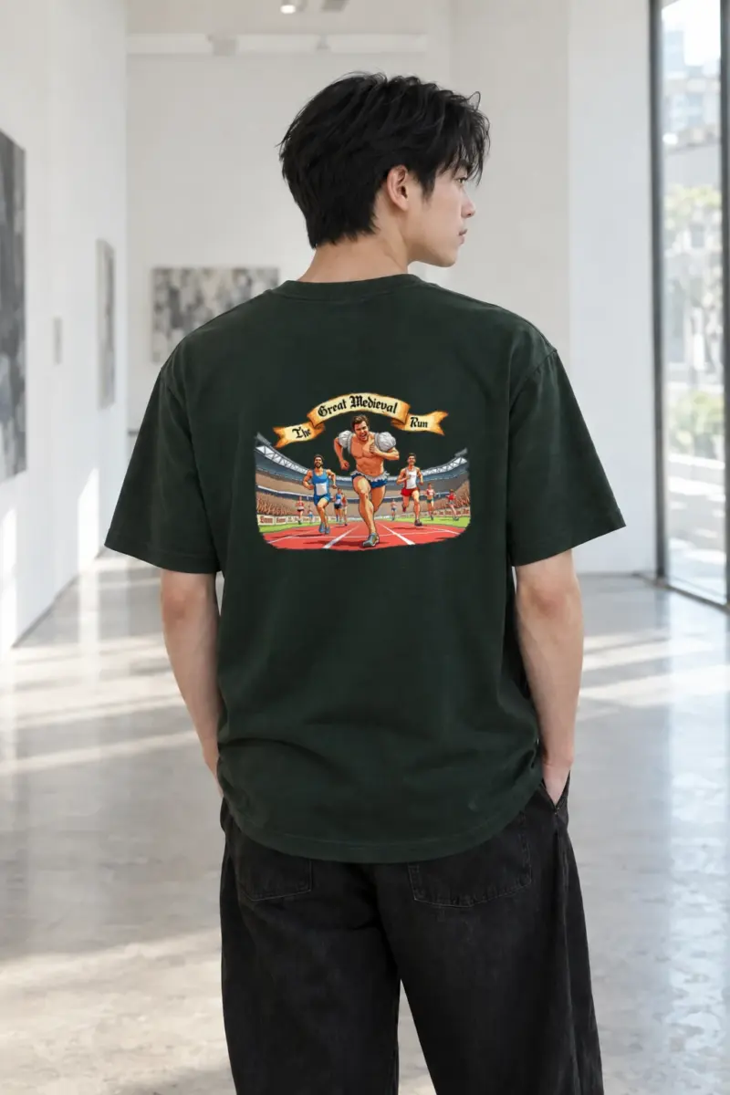 "The Great Medieval Run" Heavyweight Unisex Crewneck T-shirt | Gildan 5000