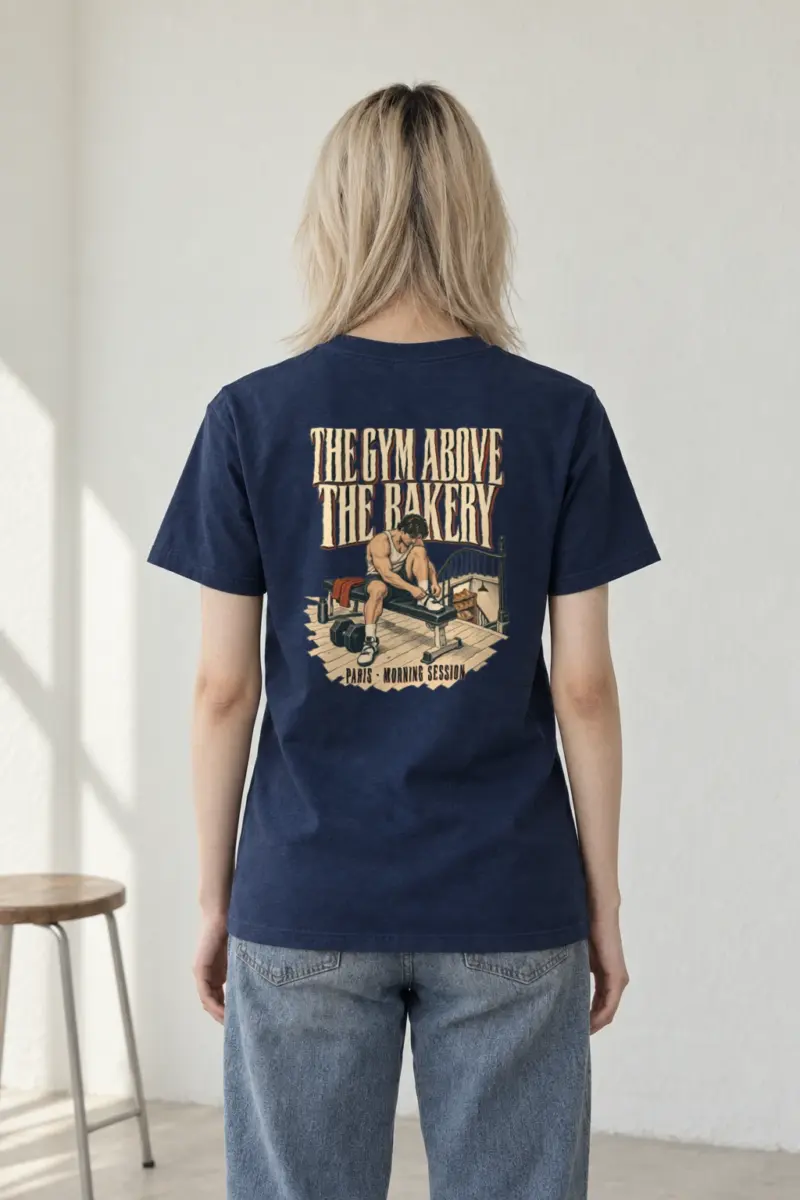 "The Gym Above the Bakery" Heavyweight Unisex Crewneck T-shirt