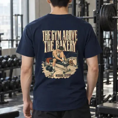 "The Gym Above the Bakery" Heavyweight Unisex Crewneck T-shirt