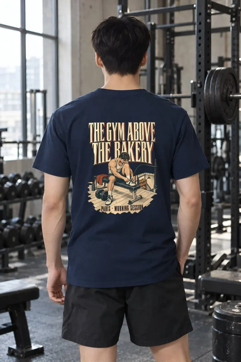 "The Gym Above the Bakery" Heavyweight Unisex Crewneck T-shirt