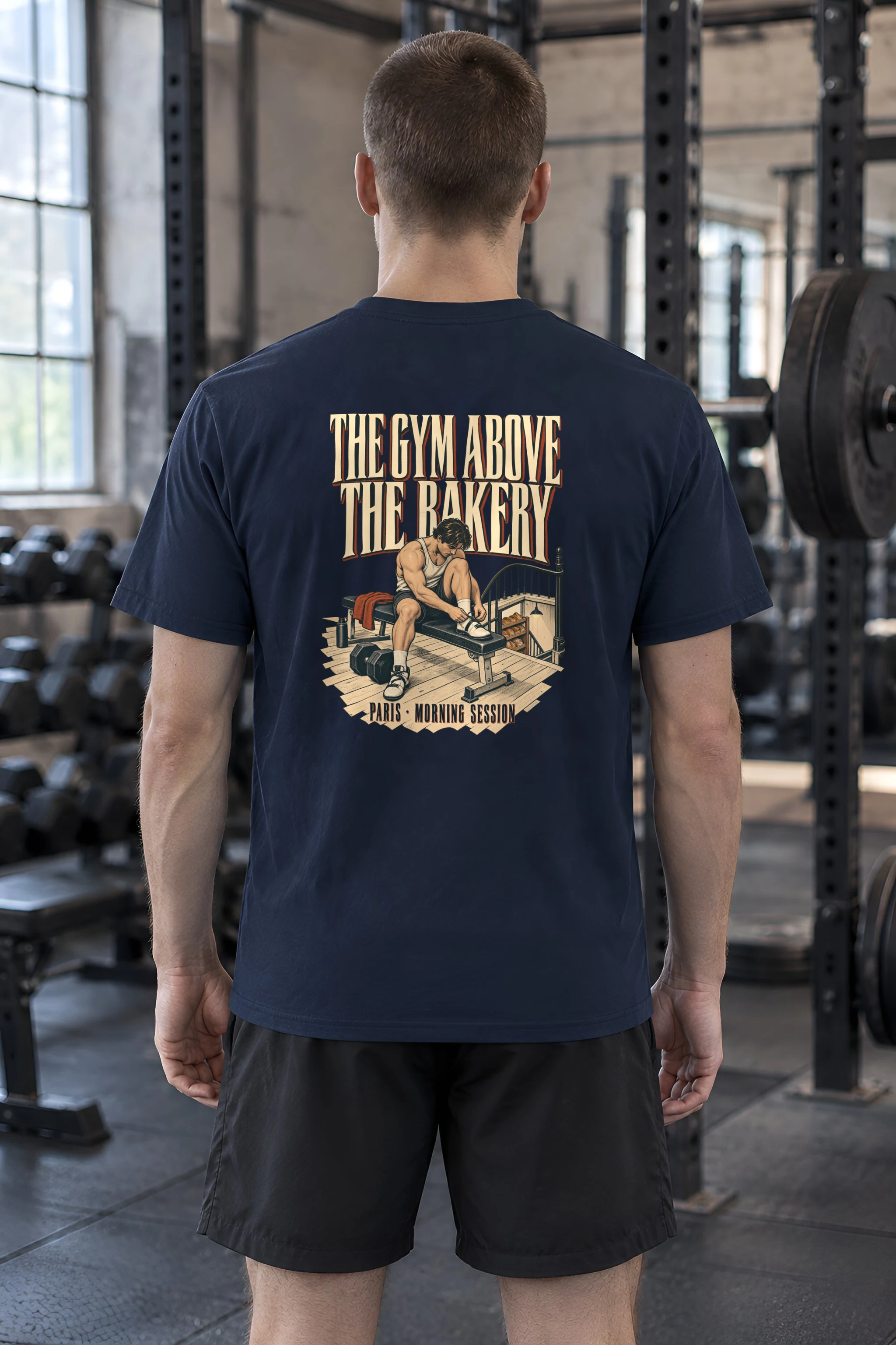 "The Gym Above the Bakery" Heavyweight Unisex Crewneck T-shirt