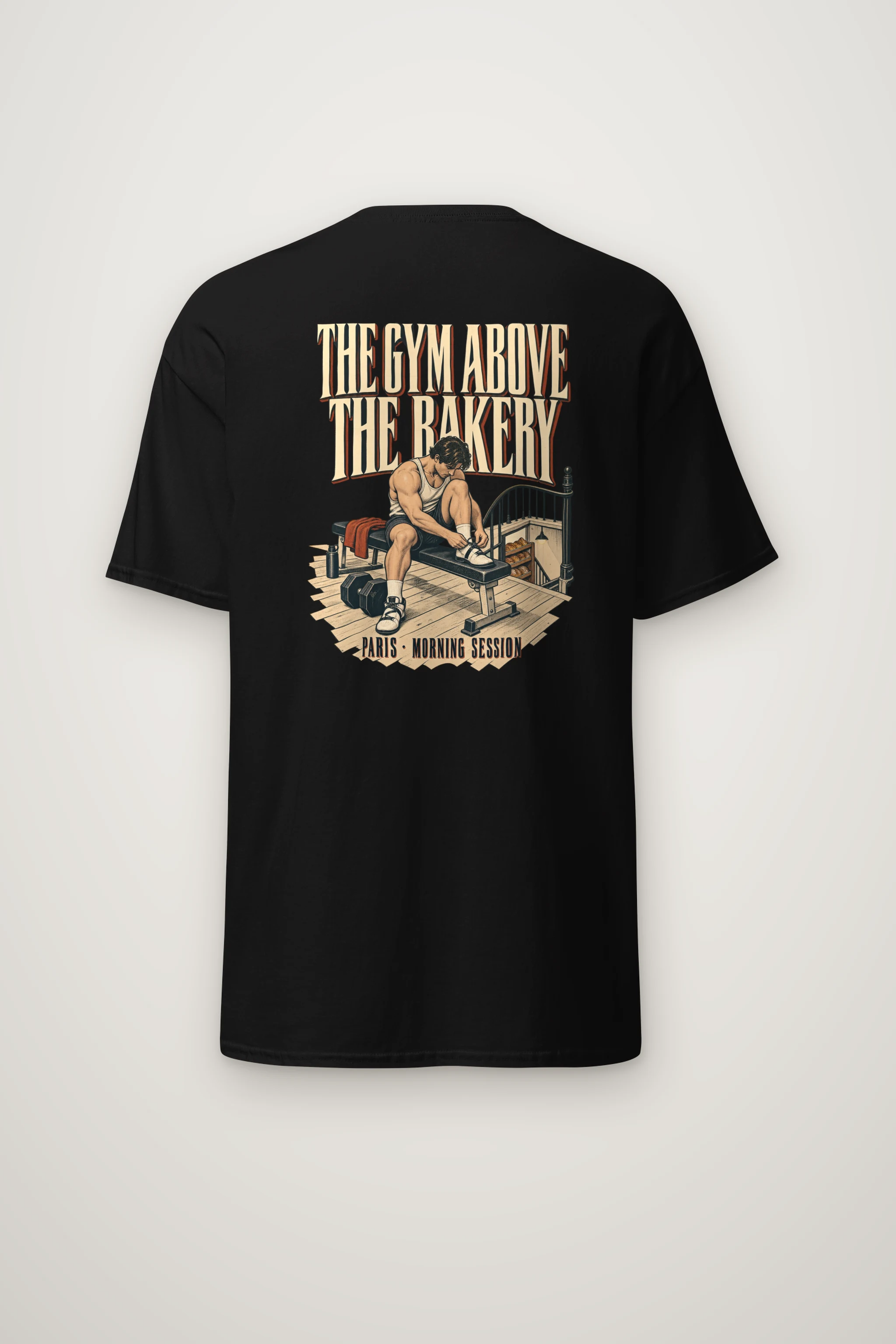 "The Gym Above the Bakery" Heavyweight Unisex Crewneck T-shirt