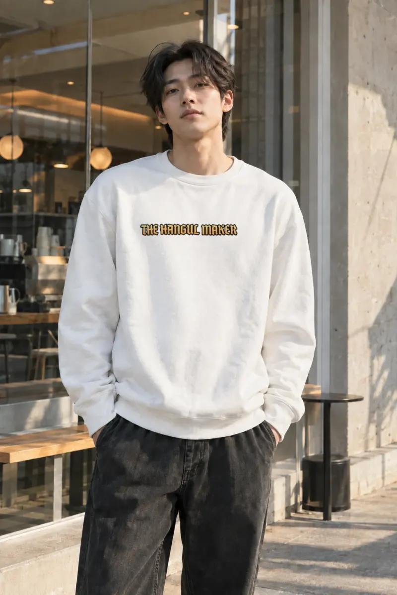 "The Hangul Maker" Heavy Blend Unisex Crewneck Sweatshirt | Gildan 18000