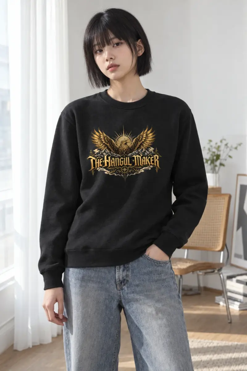 "The Hangul Maker" Heavy Blend Unisex Crewneck Sweatshirt