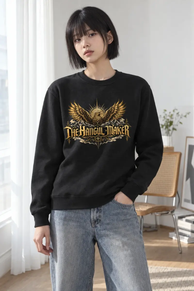 "The Hangul Maker" Heavy Blend Unisex Crewneck Sweatshirt