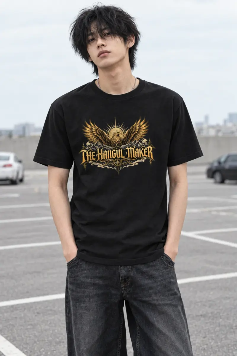 "The Hangul Maker" Heavyweight Unisex Crewneck T-shirt