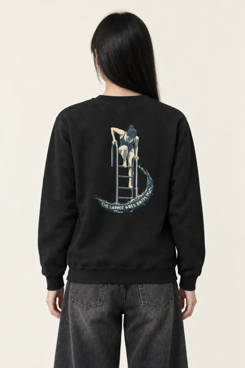 "THE LADDER GOES BOTH WAY" Heavy Blend Unisex Crewneck Sweatshirt