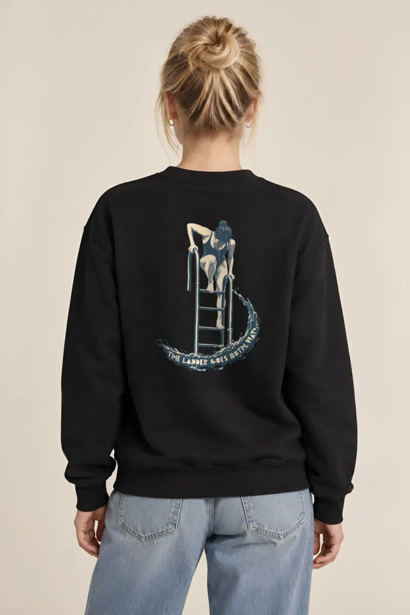 "THE LADDER GOES BOTH WAY" Heavy Blend Unisex Crewneck Sweatshirt