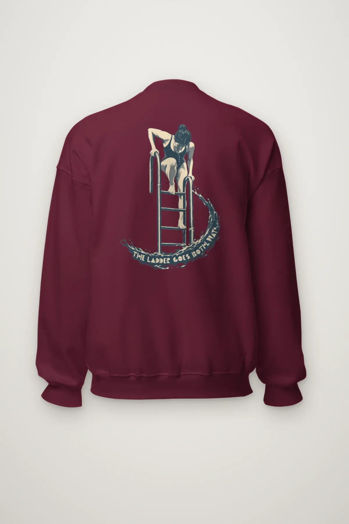 "THE LADDER GOES BOTH WAY" Heavy Blend Unisex Crewneck Sweatshirt