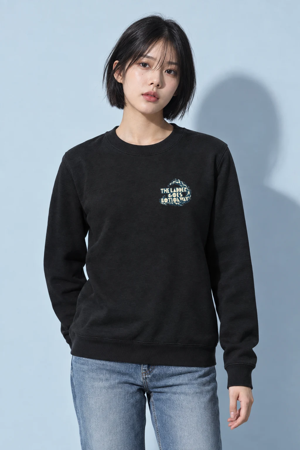 "THE LADDER GOES BOTH WAY" Heavy Blend Unisex Crewneck Sweatshirt