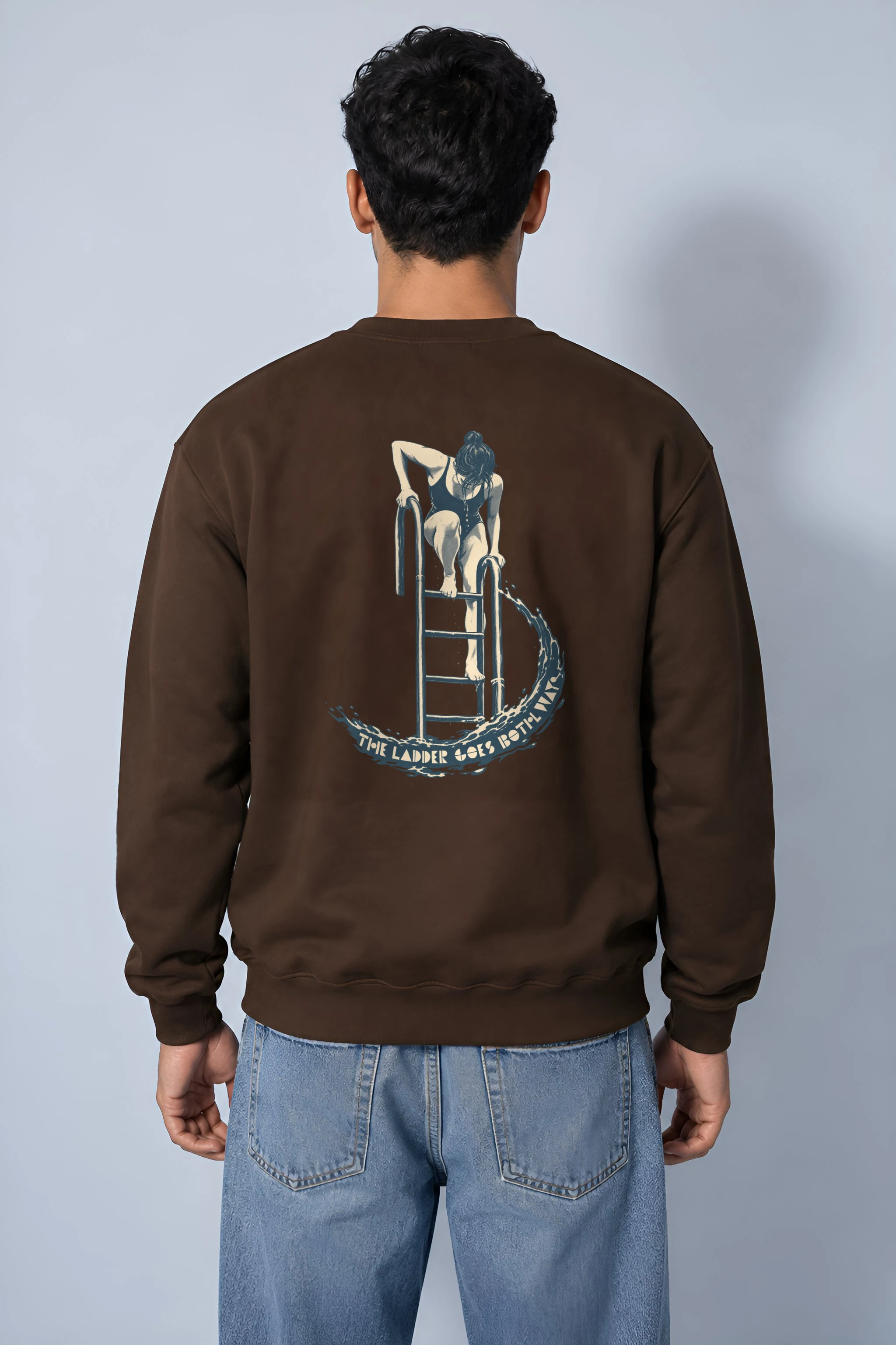 "THE LADDER GOES BOTH WAY" Heavy Blend Unisex Crewneck Sweatshirt