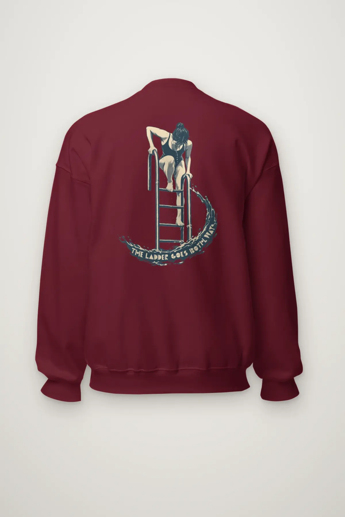 "THE LADDER GOES BOTH WAY" Heavy Blend Unisex Crewneck Sweatshirt