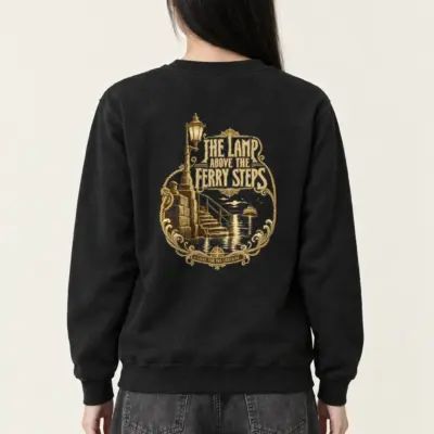 "The Lamp Above the Ferry Steps" Heavy Blend Unisex Crewneck Sweatshirt