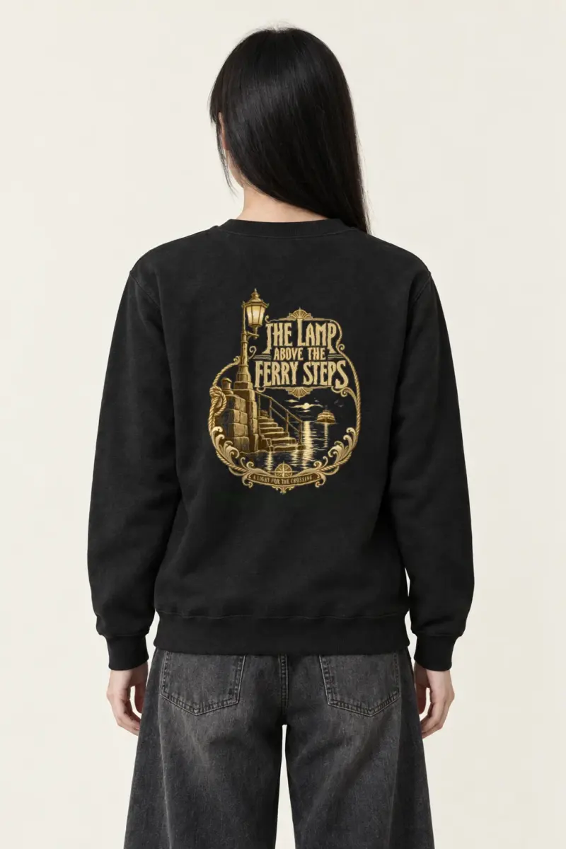 "The Lamp Above the Ferry Steps" Heavy Blend Unisex Crewneck Sweatshirt