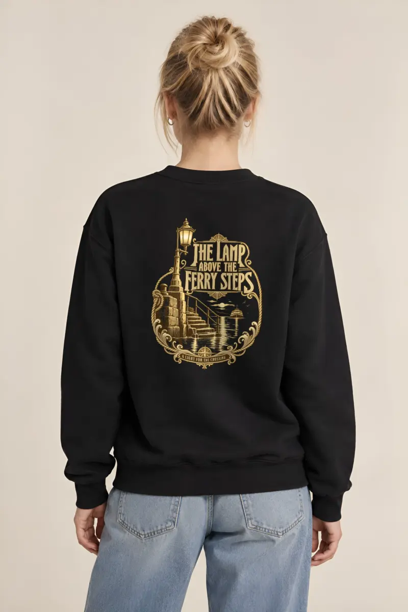 "The Lamp Above the Ferry Steps" Heavy Blend Unisex Crewneck Sweatshirt