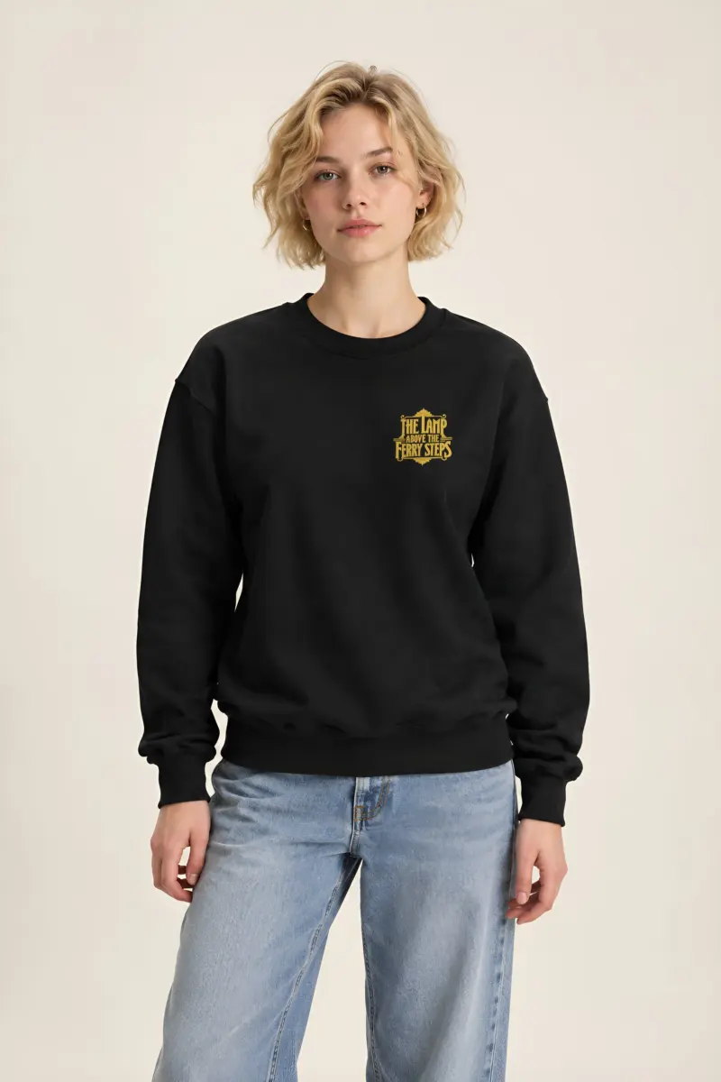 "The Lamp Above the Ferry Steps" Heavy Blend Unisex Crewneck Sweatshirt