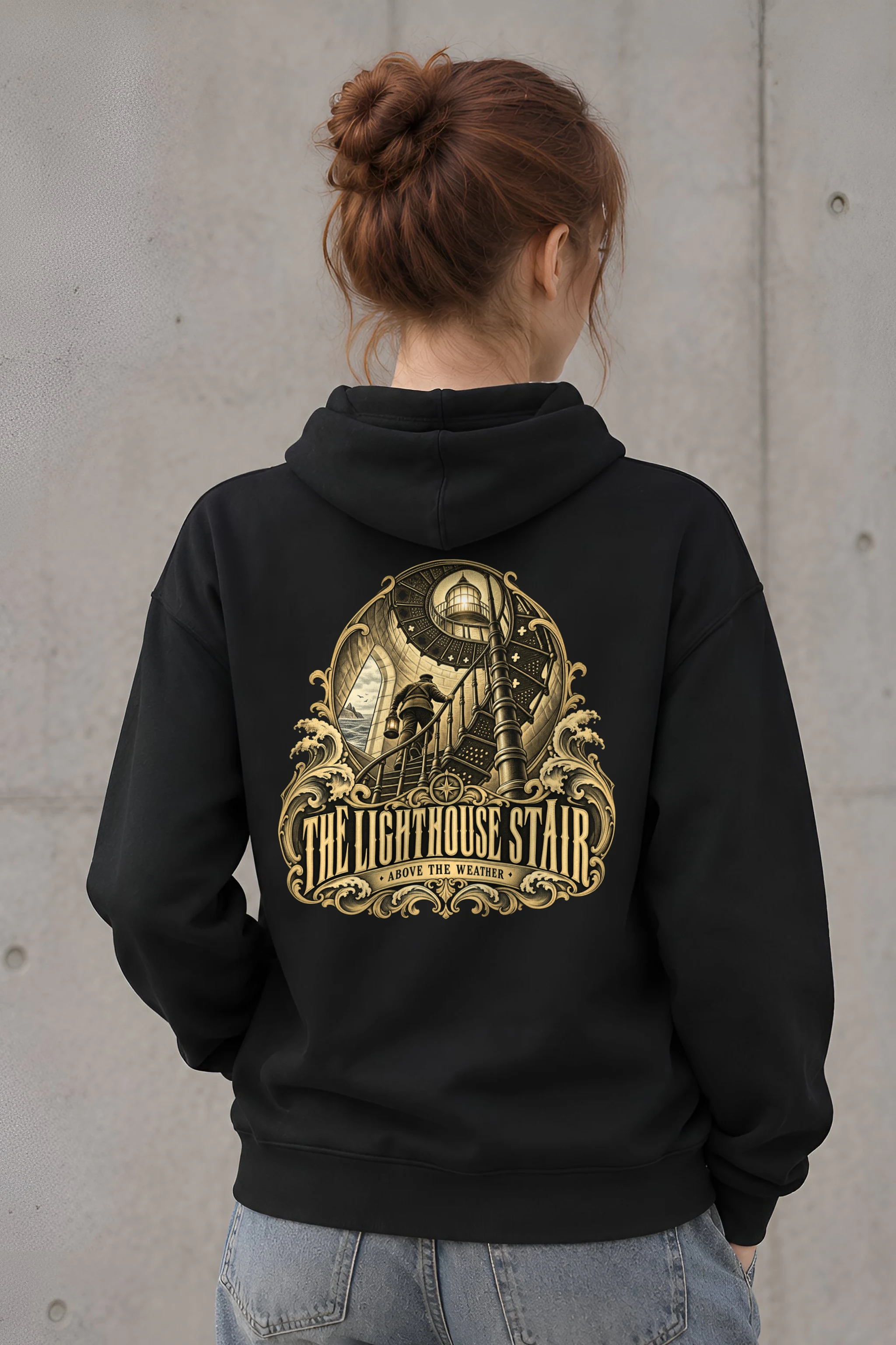 "THE LIGHTHOUSE STAIR" Heavy Blend Unisex Pullover Hoodie