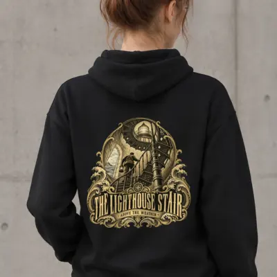 "THE LIGHTHOUSE STAIR" Heavy Blend Unisex Pullover Hoodie