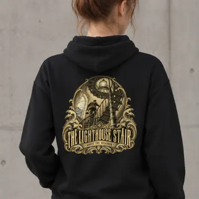 "THE LIGHTHOUSE STAIR" Heavy Blend Unisex Pullover Hoodie