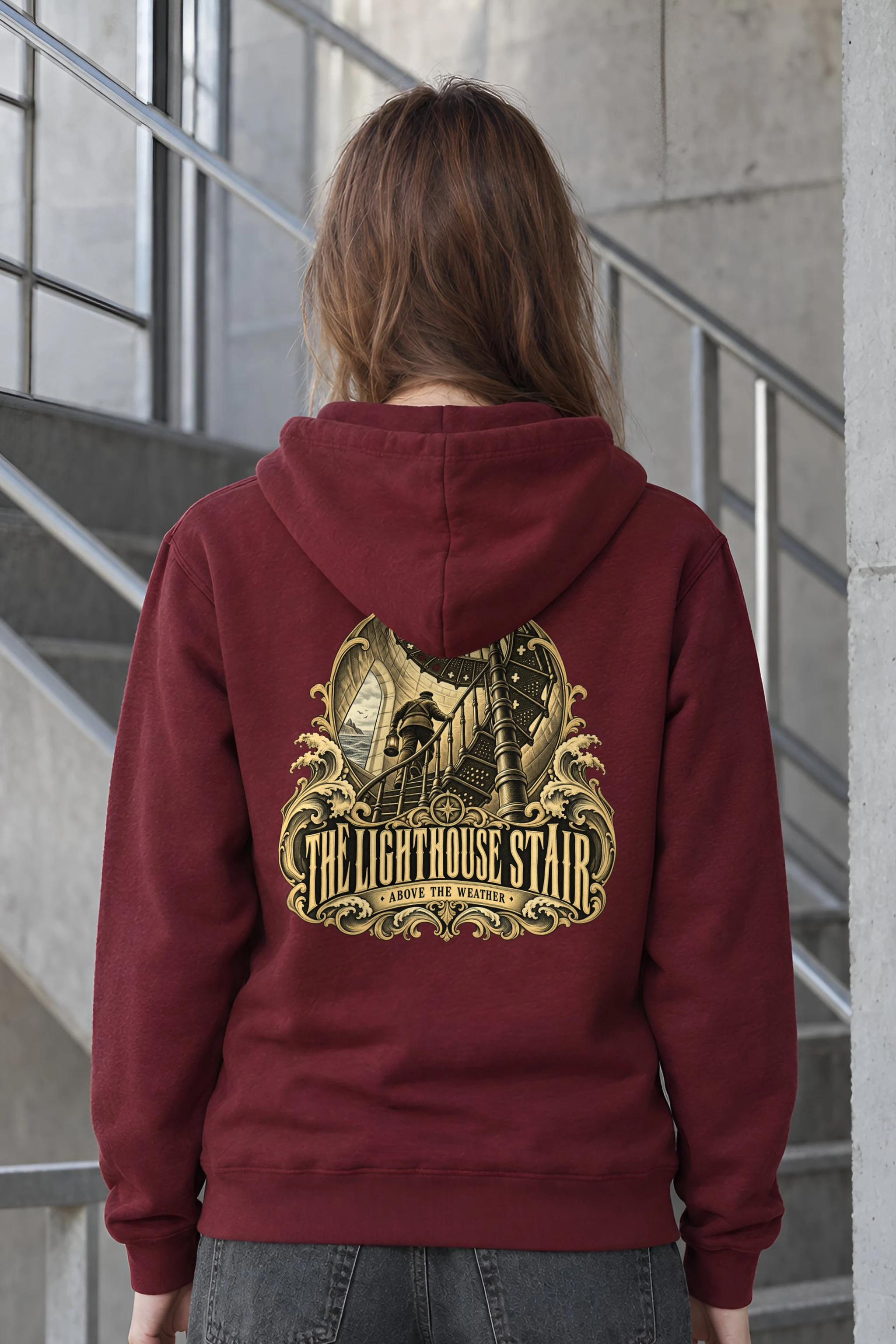 "THE LIGHTHOUSE STAIR" Heavy Blend Unisex Pullover Hoodie